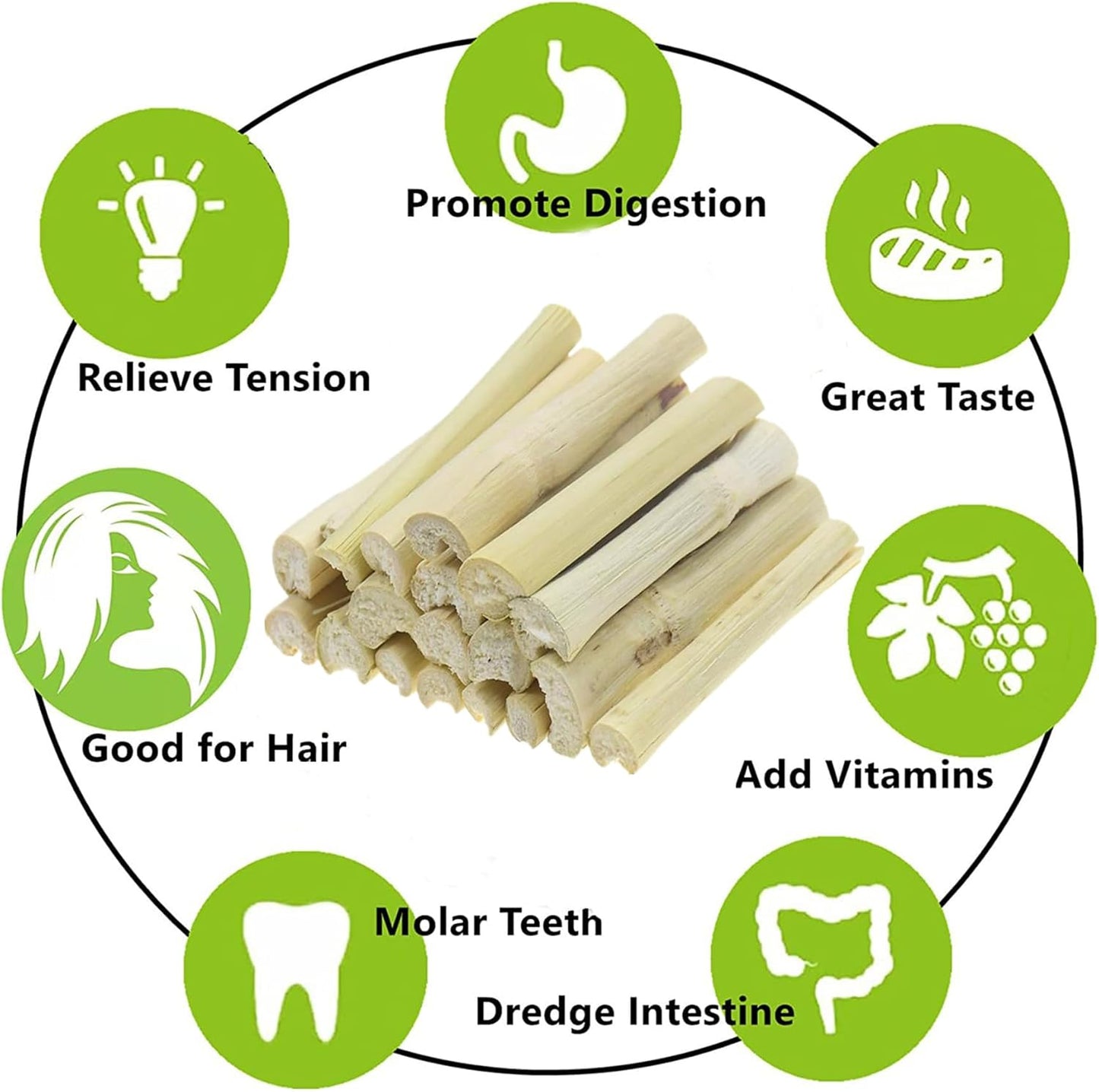 Rabbit Toys,400g (14.1oz) Bunny Chew Sweet Bamboo Sticks,100% Organic Natural Hamster Molar Treat,Guinea Pig Food Snack Stuff for Clean Teeth Pet Squirrel Rat Chinchilla Hedgehog Gerbil