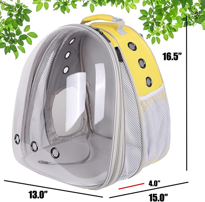 Front Extension Large Cat Backpack Carrier, Fit up to 20 lbs, Space Capsule Astronaut Bubble Window Pet Backpack to Transport Carry Large Cat and Small Puppy