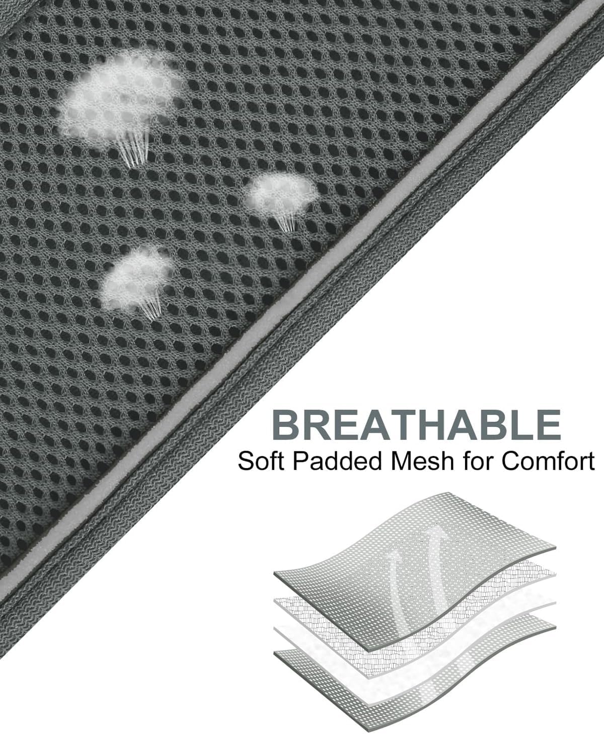 Joytale Small Dog Harness, Breathable Mesh Step-in Vest, Reflective Soft Padded Harnesses for Cats and Puppies Dogs, Gray, XXXS