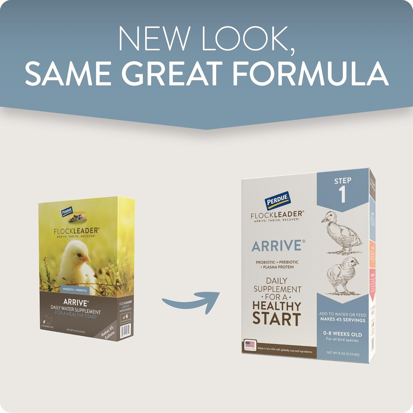 Arrive, Daily Probiotic & Prebiotic Poultry Supplement for Young Chickens 0-8 Weeks Old, 8 oz