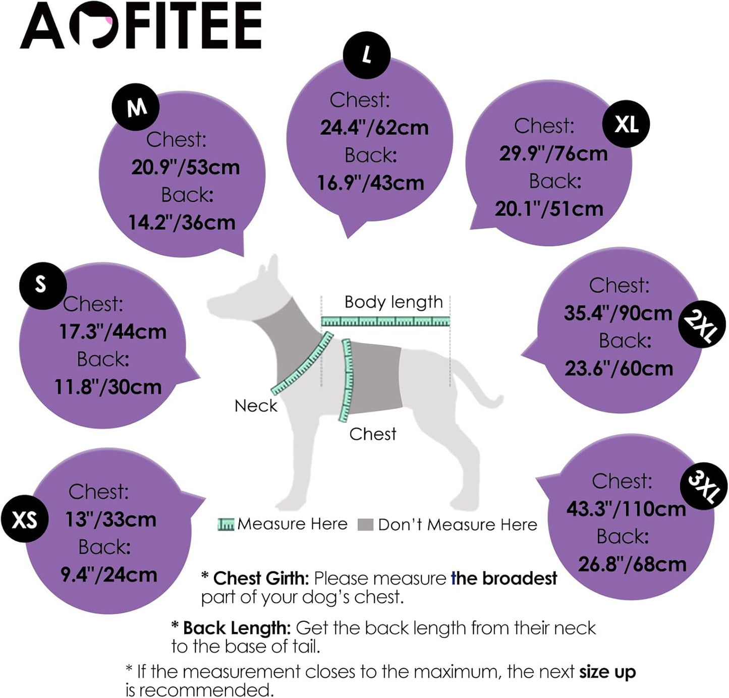 AOFITEE Dog Coat, Warm Dog Winter Coat, Reflective Turtleneck Large Dogs Jacket with Harness Built in, Turtleneck Pet Winter Jacket, Waterproof Pet Snow Jackets Fleece Vest, Lilac XL