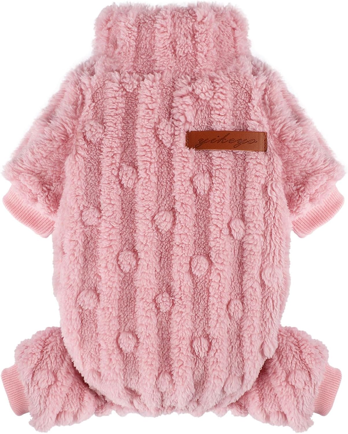 Dog Sweater for Small Dogs, XXS Dog Sweaters Turtleneck Doggie Pajamas Jumpsuits, Small Doggy Clothes Girl Boy, Cold Weather Puppy Onesie Outfits Yorkie Chihuahua Apparel, Pink, XXS