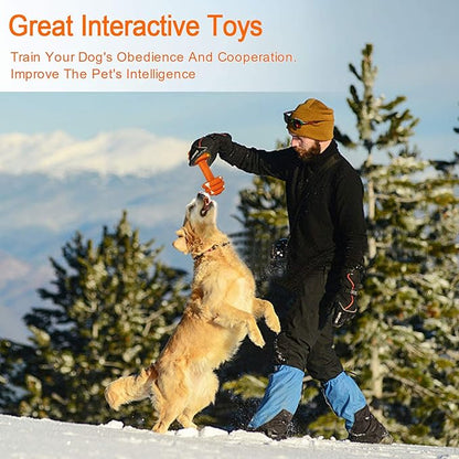 Dog Chew Toys for Aggressive Chewers,Food Grade Non-Toxic Dental Pet Toy,Tough Durable Indestructible Dog Toys for Medium Large Dogs.Orange
