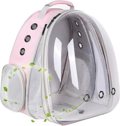 Front Expandable Cat Backpack Carrier, Fit up to 20 lbs, Space Capsule Bubble Window Pet Carrier Backpack for Large Fat Cat and Small Puppy