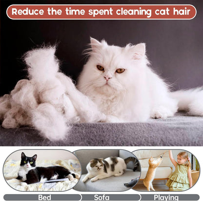 QBLEEV Cat Pajamas for Cats Only, Sticky Hair Cat Clothes, Cat Onesie for Cats After Surgery Female Male, Surgical Cat Recovery Suit Full Bodysuit, Long Sleeve Cat Shirts Outfits to Prevent Licking