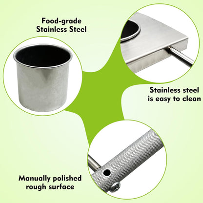 Tfwadmx Bird Parrot Feeding Cups, Small Bird Feeding Dish Cups Stainless Steel Birds Bowls Food Water Bowls with Food Holder for Cockatiel Parakeet Macaw Finches Lovebirds