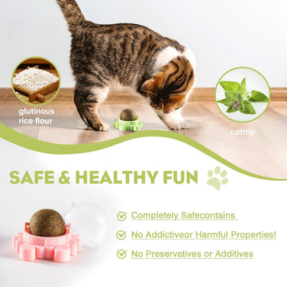 Catnip Balls Catnip Ball Toys Including 4 Pieces Suitable for All Breeds of Cats Relieve Anxiety