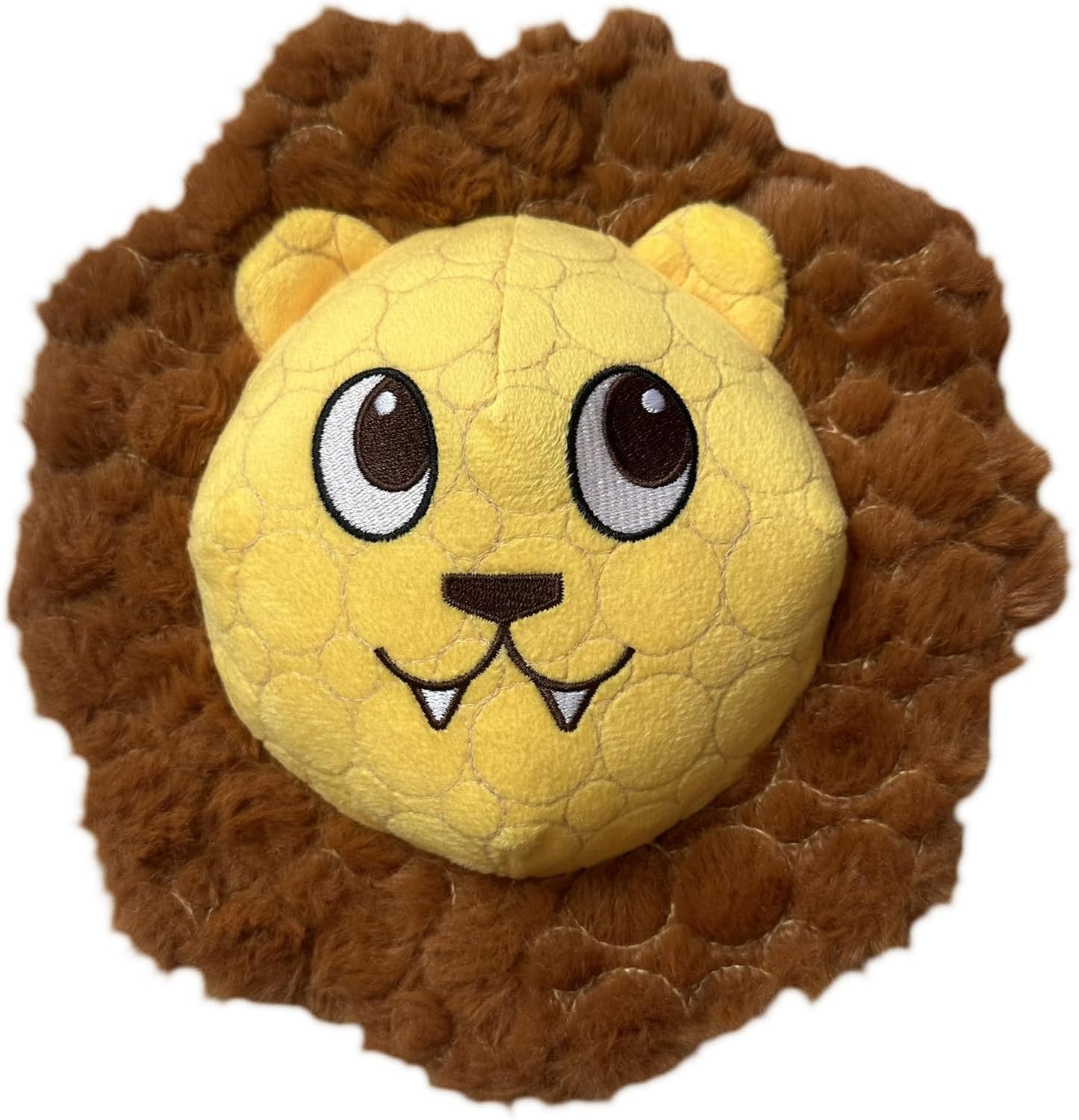 Bite Force -Durable & Strong Dog Toy Mighty Leo with Squeaker, Kevlar-Reinforced for Aggressive Chewers for Small Medium Large Dogs - Yellow.