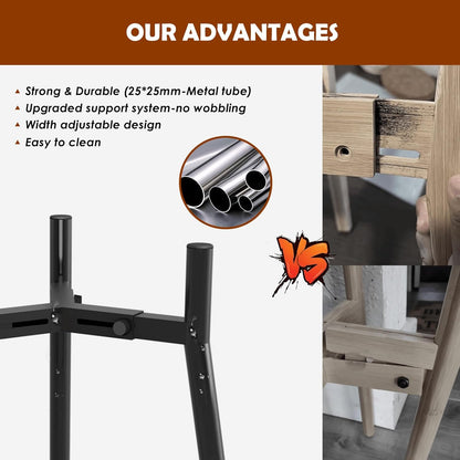 Dog Bowl Stand for Large Dogs, Adjustable Width & Height, Elevated Bowls for 7-10.7" Wide, 3 Height Adjustment, Tall Food and Water Holder, Single Holder, Bowl Not Included