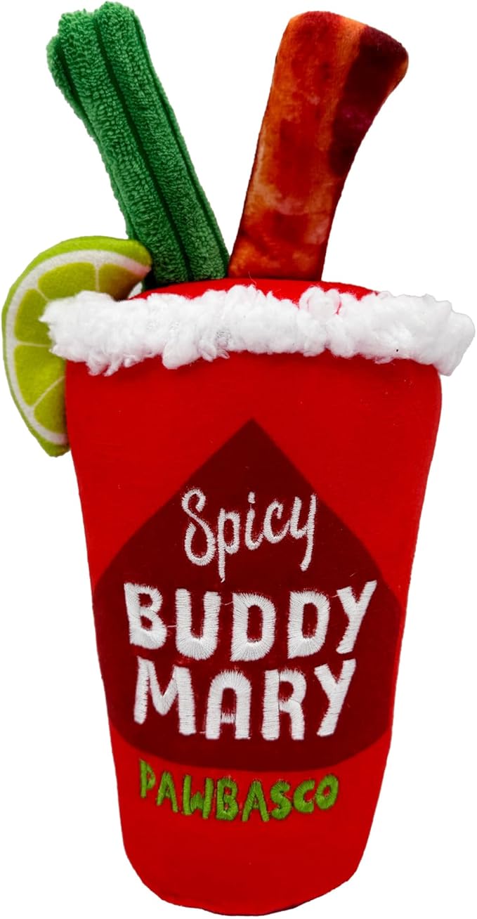 Huxley & Kent Funny Dog Toy w/Squeaker – Power Plush Squeaky Dog Toys for Small, Medium & Large Dogs – Soft Stuffed Animal for Indoor Play & Fetch - Buddy Mary, Small