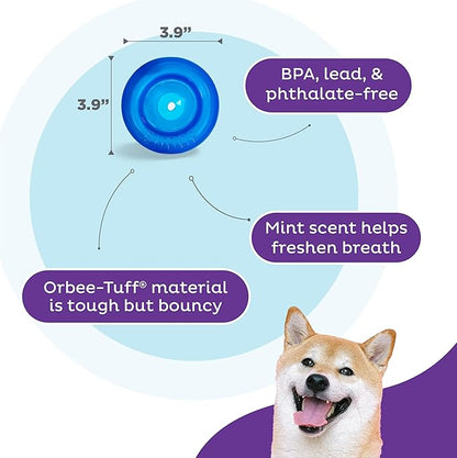 Outward Hound Lil' Snoop Interactive Treat Dispensing Dog Toy, Puzzle Ball Slow Feeder for Small to Medium Dogs, Mint-Scented for Mental Stimulation & Boredom Relief, BPA-Free, 3.9-Inch, Blue