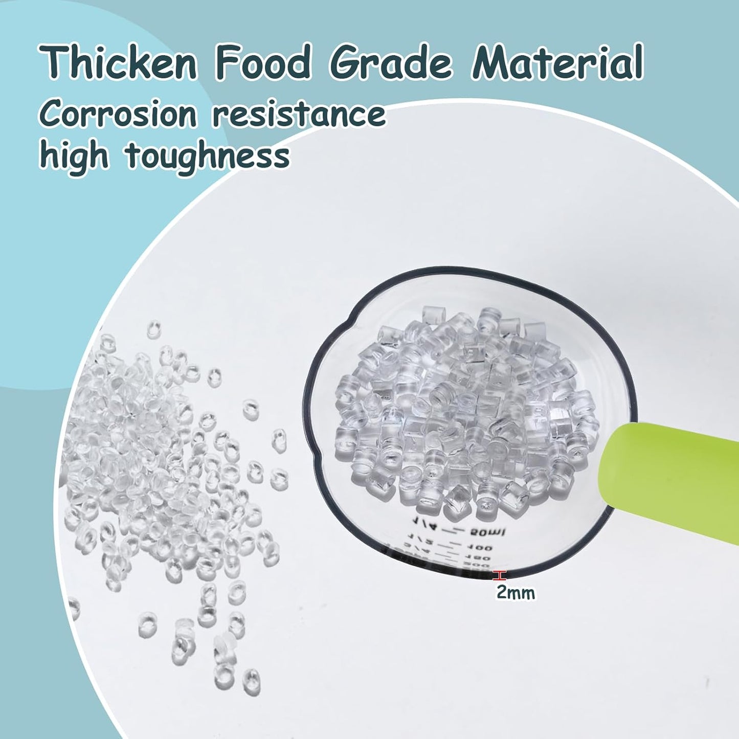 Dog Food Scoop 1 Cup, Pet Food Measuring Cups, Comfortable Long Handled Measuring Cup, for Dog, Cat & Rabbit Food-Grade Pet Food Feeding Scoop, Easily Clean Safe and Reliable (Greener)