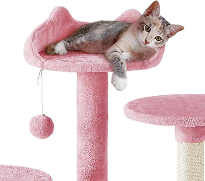 Yaheetech Multi-Level Cat Tree Stand House Furniture with Condos, Scratching Posts
