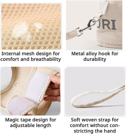 MANON ROSA Rabbit Harness and Leash Set - Escape-Proof Adjustable Vest Harness for Dwarf Bunnies, Soft Padded Conejos Collar with Safety Buckle, Small Animal Walking Accessories