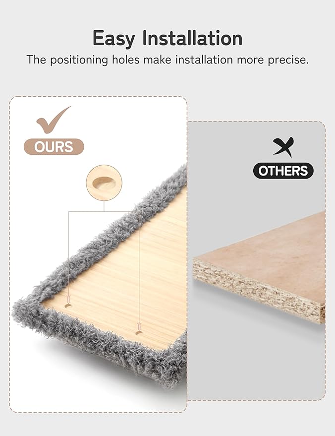 Cat Wall Shelves 5-in-1 Modern Climbing Wall Furniture Set for Cats with Scratching Posts, Cat Bed & Sofa, Space-Saving Perch for 16" Drywall, Light Gray