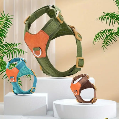 Blue Small No Pull Dog Harness for Small Dogs, Anti-Escape Easy Walk Puppy Harness with 2 Leash Clips, Adjustable Dog Vest Harness for Training Walking(Blue, S)