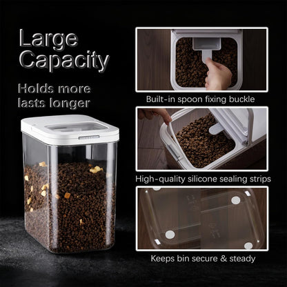 LivLab Mker Pet Food Storage Containers With Lids & Scooper - Dog Food Storage Container,12L/12KG/25LBS,BPA Free Airtight Storage Containers Store Dry Food For Kitchen Pantry