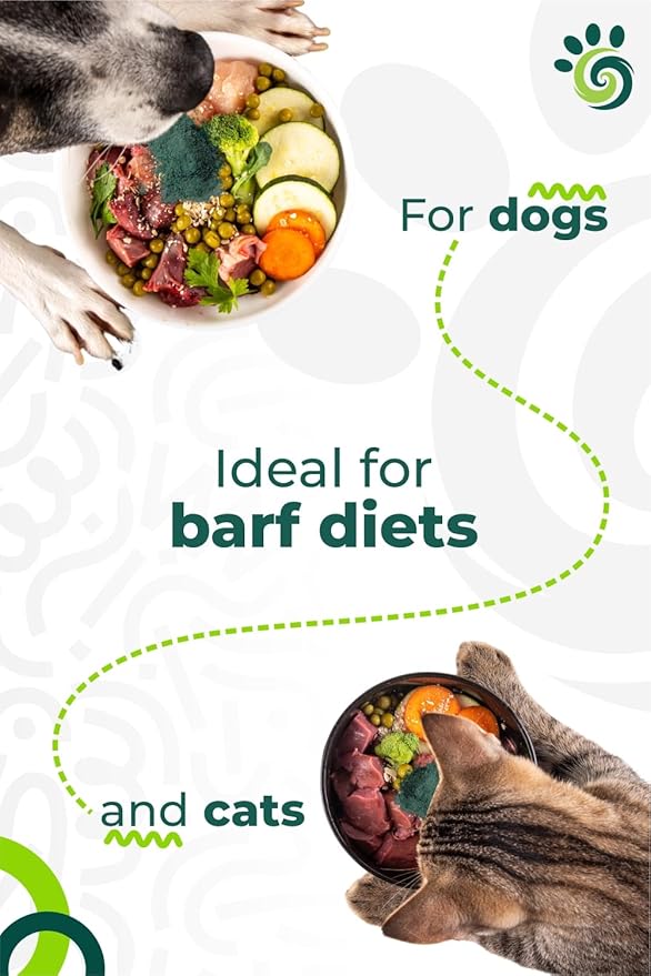 Spirulina-Based Powder for Pets Produced in The Atacama Dessert - Natural Supplement Nutrient-Rich, Essential Amino Acids & Prebiotics - 3 oz