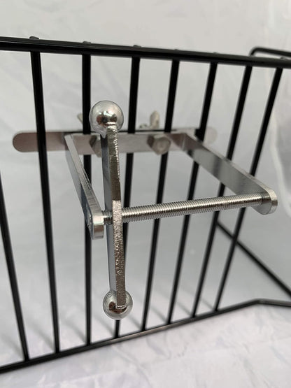 Stainless Steel Spinner Bird Toy with Traveling Spinner | Durable Puzzle Enrichment Toy | Spinner Toy for Medium to Large Birds Like Cockatoos, Parrots, Macaws, Parakeets | Bird Cage Accessories