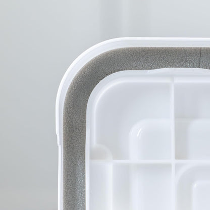 IRIS USA Stackable Dog Food Storage Container with 2 Cup Scoop, 4 Secure Latches, Fits up to 30 lbs, Pet Dry Food Bin, Gasket Seal Lid, BPA Free, Stackable, Easy Measure, White