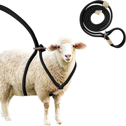 Goat Harness, Goat Supplies, Goat Harness for Walking, Washable Goat Leash, Goat Accessories, Livestock Supplies for Goats, Sheeps