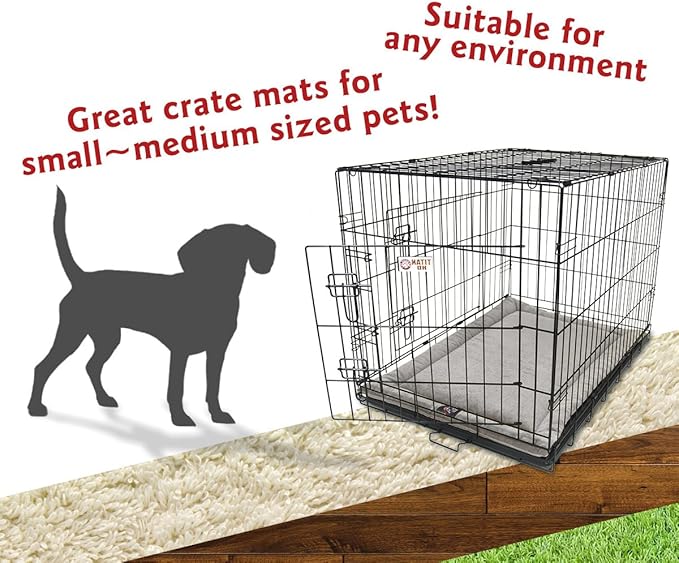 Majestic Pet Dog Crate Mat - Machine Washable Soft Plush Pet Bed Pad for Crates & Kennels USA Crafted 30"x21" Villa Vintage