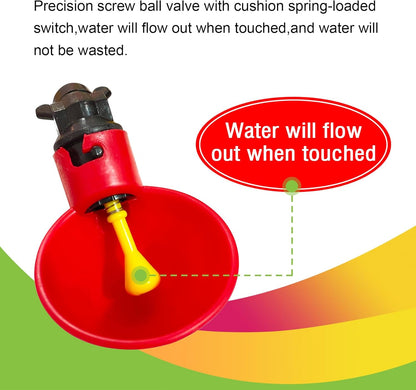 2pcs Automatic Drinker System Chick Water Cups 1L Hanging Automatic Fill Chick Cup Drinker Waterer Used for Cages