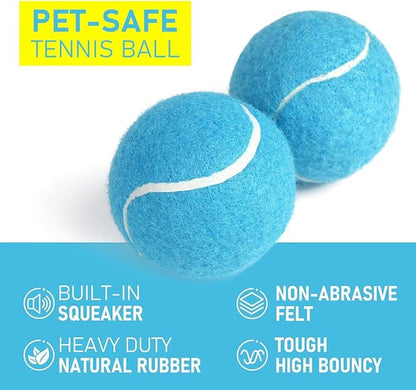 Prime Pets Mini Tennis Balls for Dogs, 2 Inch Squeaky Dog Toys, Interactive Dog Toy Balls for Indoor Outdoor, Squeaky Toys for Small & Medium Dogs