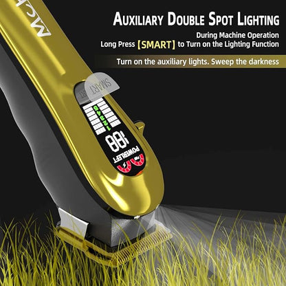 MCBB Dog Clippers - 5-Mode Heavy-Duty Grooming Kit With LED Display, Rechargeable, Auxiliary Light, Low Noise, Cordless Pet Tool