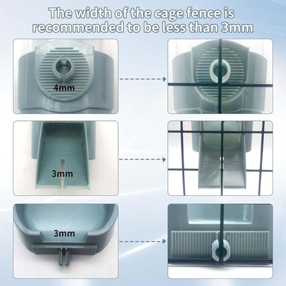 Tfwadmx Rabbit Hanging Auto Food Water Dispenser Pet Cage Suspended Food Water Bowl Chinchilla Gravity Detachable Feeder Waterer Set for Puppy Kitten Bunny Ferrets Guinea Pig (Blue)