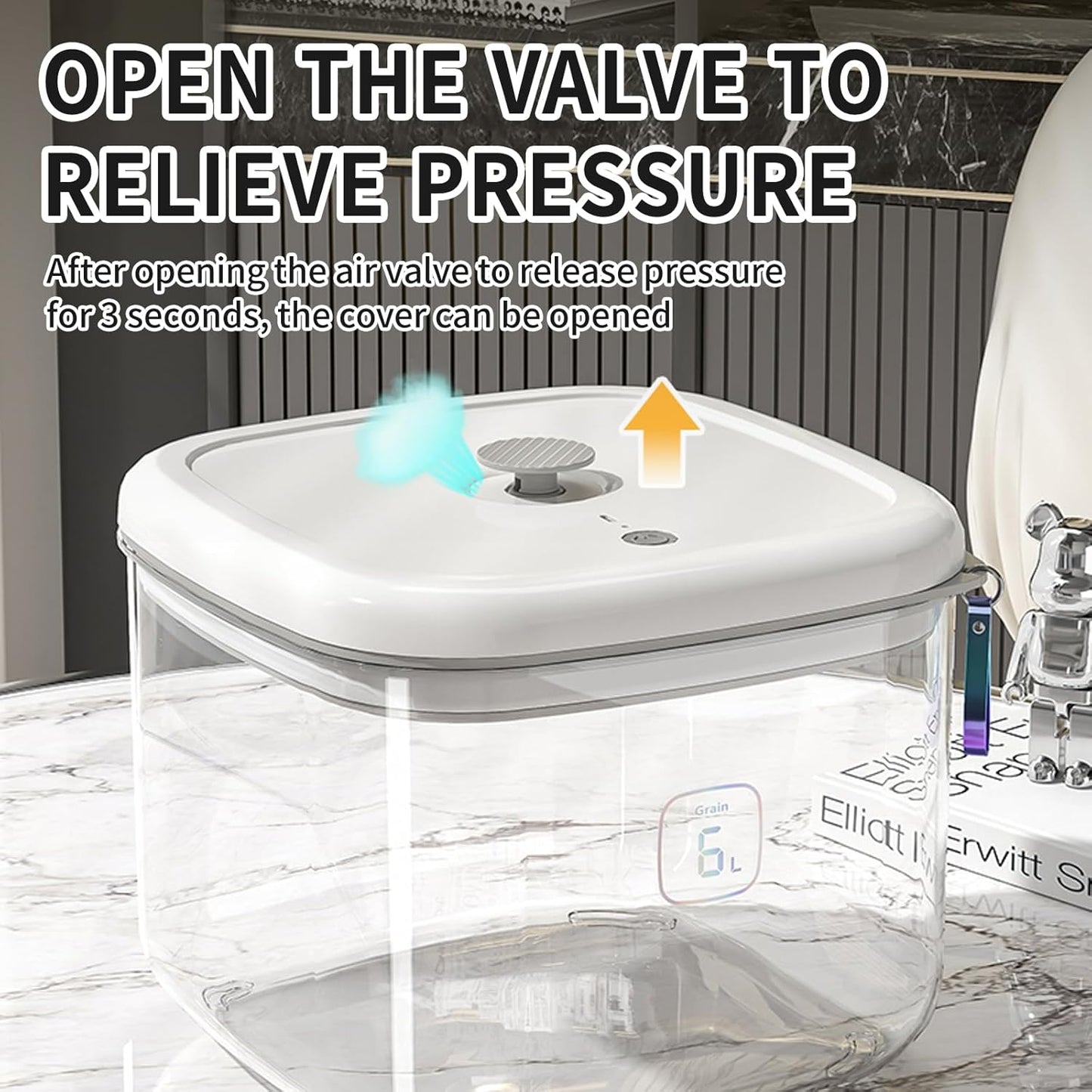 Vacuum Sealed Pet Food Storage Container - 6L/12L Airtight Bucket for Cat & Dog Food, Also for Rice & Grains, Pest-Proof (6L)