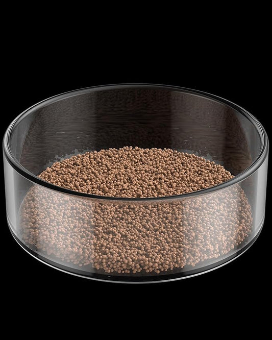 Pawfly Transparent Shrimp Feeding Dish, Clear Glass Aquarium Shrimp Feeder Dish, Food Tray for Fish Tanks and Terrariums (Without Suction Cup)