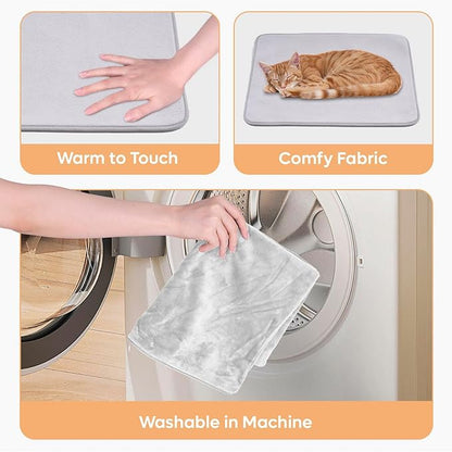 Large Cat House for Outdoor Cats Weatherproof, Indestructible Feral Cat House for Outside, Waterproof Elevated Kitty Pet House with Soft Pad, Extra Roof Cover, Easy Assembly, Barn, Porch