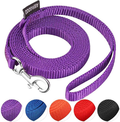 AMAGOOD 6 FT Cat Leashes, Strong Traditional Style Leash with Easy to Use Collar Hook,Cat Lead Great for Cats (3/8 in x 6 ft(Pack of 1), Purple)