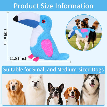 Dog Toys Plush,Squeaky Dog Toys,Cute Tantou Plush Toy for Small Dogs,Soft Stuffed Interactive Chew Toys to Keep Them Busy (Blue)