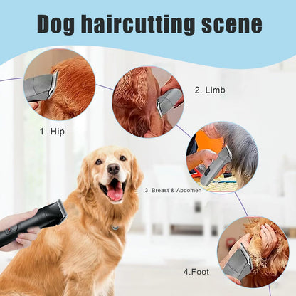 2PCS 4FC Blades Dog Grooming Blades Compatible with Andis Dog Clippers,Dog Clipper Blades Compatible with Oster A5,Wahl km10 Dog Clippers for Animal Dog Cat Horse,Stainless-Steel Blade Sharp