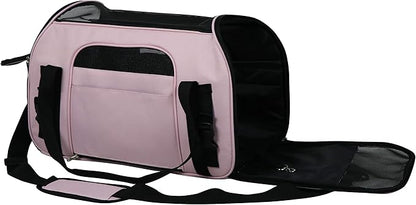 EliteField Soft Sided Pet Carrier (3 Year Warranty, Airline Approved), Multiple Sizes and Colors Available (Medium: 17" L x 9" W x 12" H, Pink)