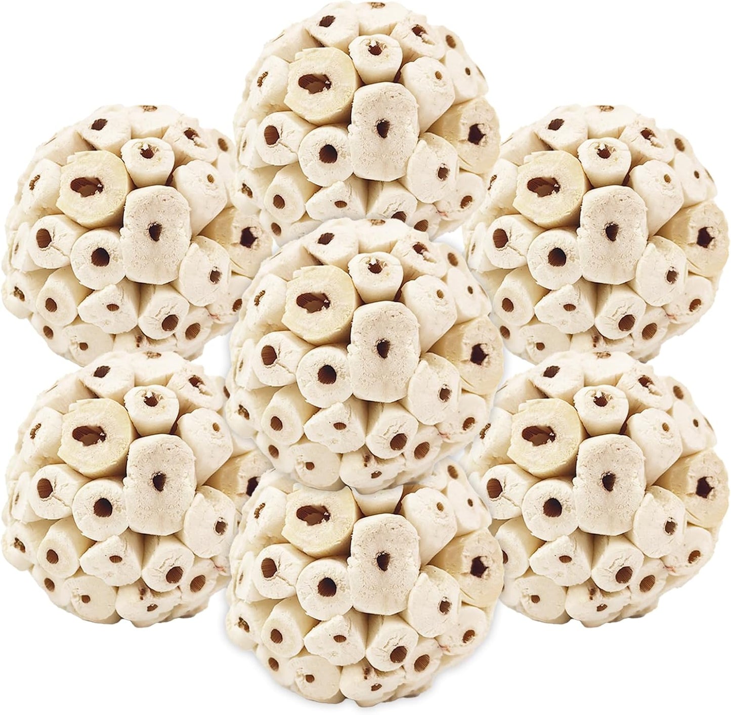 7Pcs Bird Toys for Parrots - Natural Soft Chew Shredding & Foraging Toy for Cockatiel Conure Quaker Parrot Budgie Parakeet Rabbit Bunny Guinea Pig Chinchilla