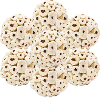 7Pcs Bird Toys for Parrots - Natural Soft Chew Shredding & Foraging Toy for Cockatiel Conure Quaker Parrot Budgie Parakeet Rabbit Bunny Guinea Pig Chinchilla