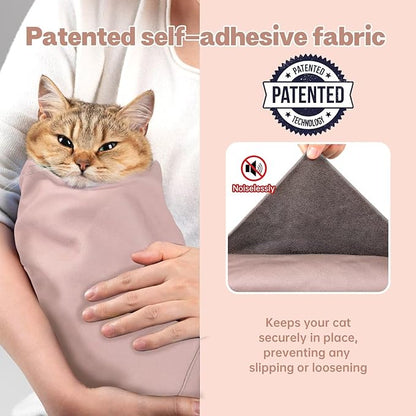 Paw Legend 21.7" Cat Wrap for Grooming Cat Wrap for Cutting Nails Cat Restraint for Nail Clipping Self Adhesive Blanket Restraint Cloth for Cats Within 6lbs
