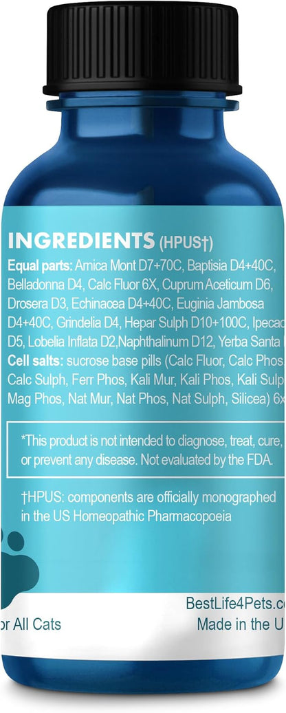 Cat Respiratory Comfort Supplement - Natural Breathe Easy Feline Support for All Seasons, Coughing, Occasional Nasal Stuffiness and Sneezing - 400 Odorless, Easy-to-Administer Tasteless Pills