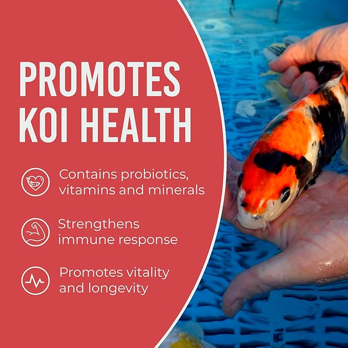 Blue Ridge Koi Fish Food 14lb - Koi Food 3/16” Platinum Pro Formula Goldfish Food, Premium Fish Food for Ponds, Ponds Fish Food, Floating Pond Pellet