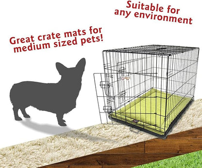 Majestic Pet Orthopedic Memory Foam Dog Crate Mat - Plush Pet Bed Pad for Crates & Kennels | USA Crafted | 36"x23" Villa Apple