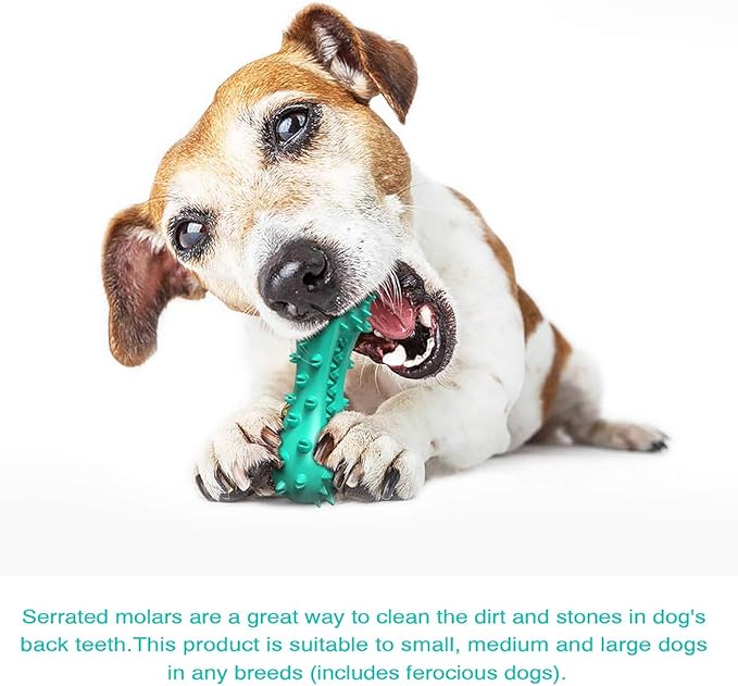 Carllg Puppy Teething Chew Toys, Dog Toys for Aggressive Chewers, Indestructible Tough Durable Toothbrush Toys, Squeaky Interactive Dog Toy for Small Medium Large Breed