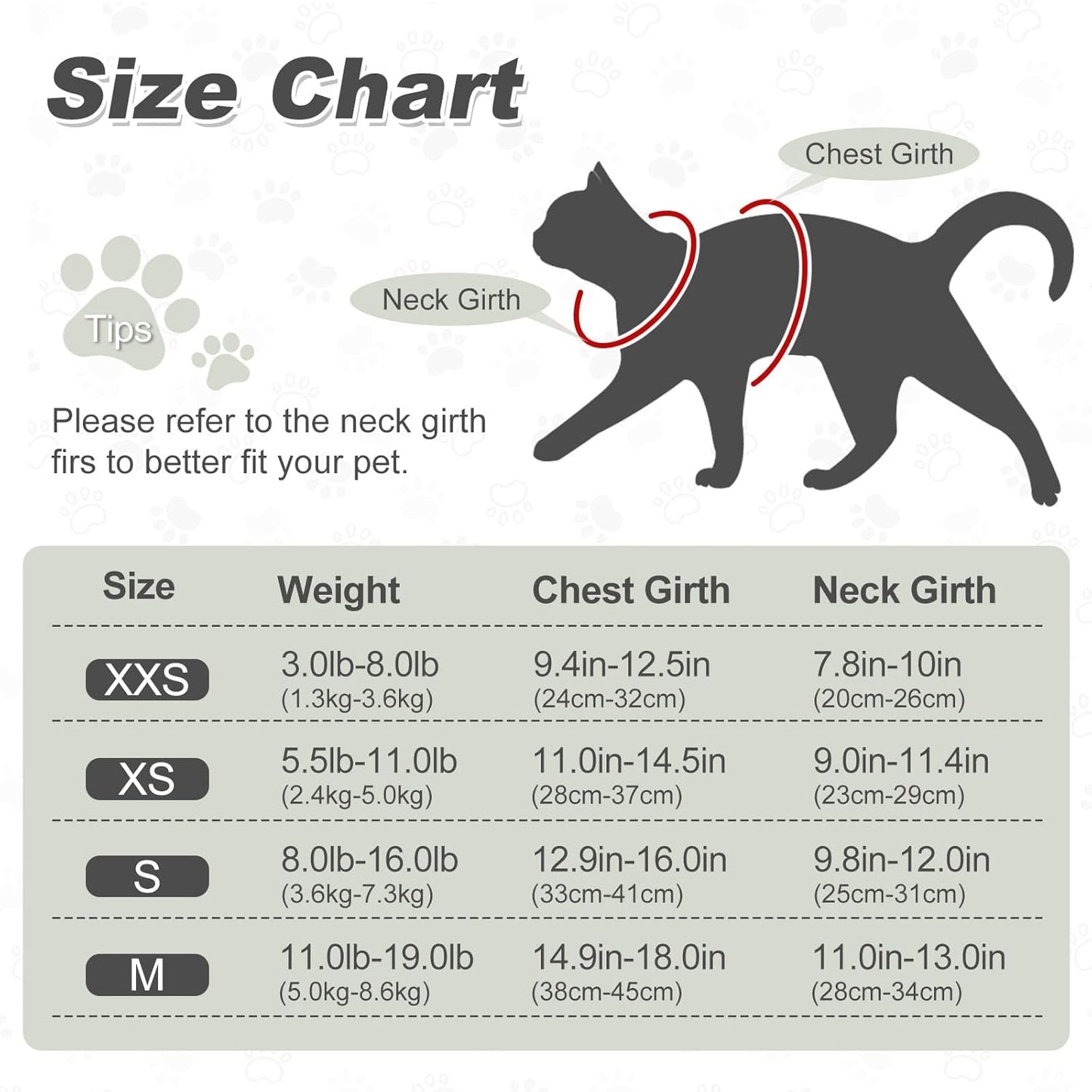 Kitten Cat Harness and Leash Set, Escape Proof Soft 4-Adjustable Cat Walking Vest Harness, Reflective Strips in Harness for Kitty Puppy Bunny Car Travel, with Car Seatbelt Leash (Black, M)