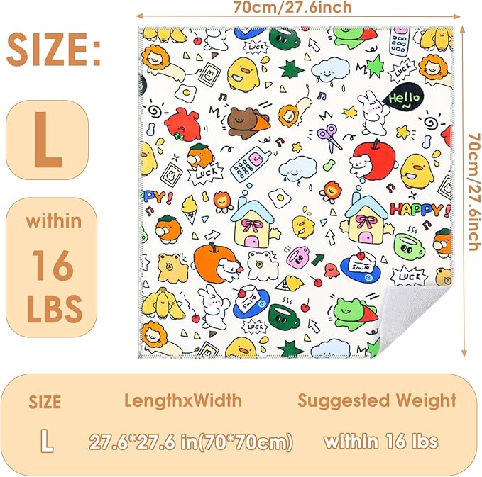 Cat Grooming Wrap for Cutting Nails, 27.5 * 27.5in Self-Adherent Cat Scratching Blanket for Nail Clipping Ear Cleaning Teeth Brushing Cats Anti-Scratch/Escape Swaddle Restraint Bag (Yellow)