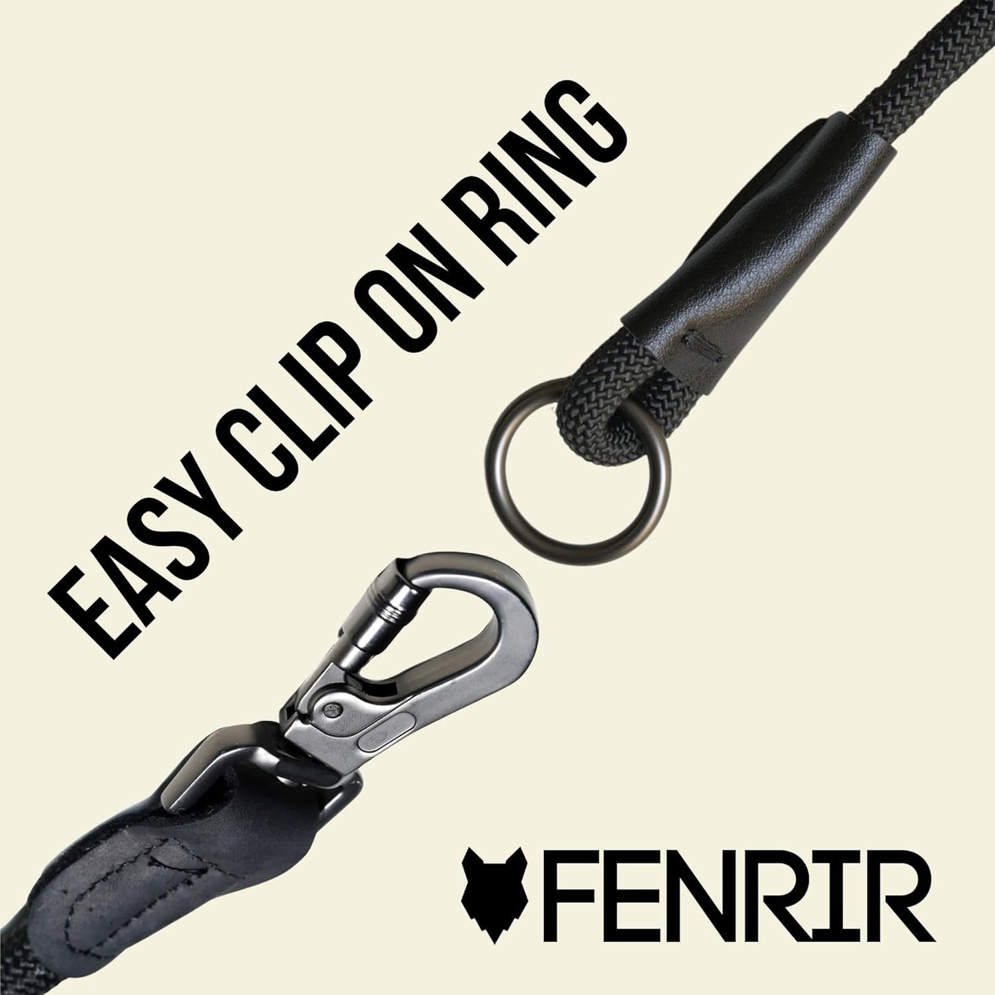 Fenrir Slip Collar with Spring Loaded Limiter Black (Large)