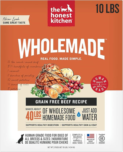 The Honest Kitchen Wholemade™ Grain Free Beef Dog Food, 10 lb Box
