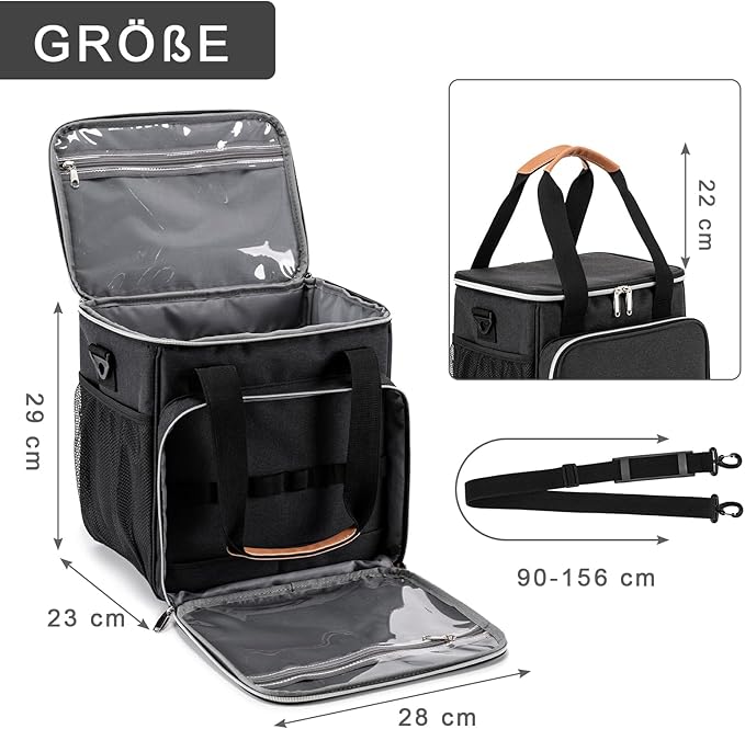 Pet Grooming Bag, Dog Grooming Supplies Organizer Tote Bag, Perfect for Pet Grooming Tool Kit Accessories-Black