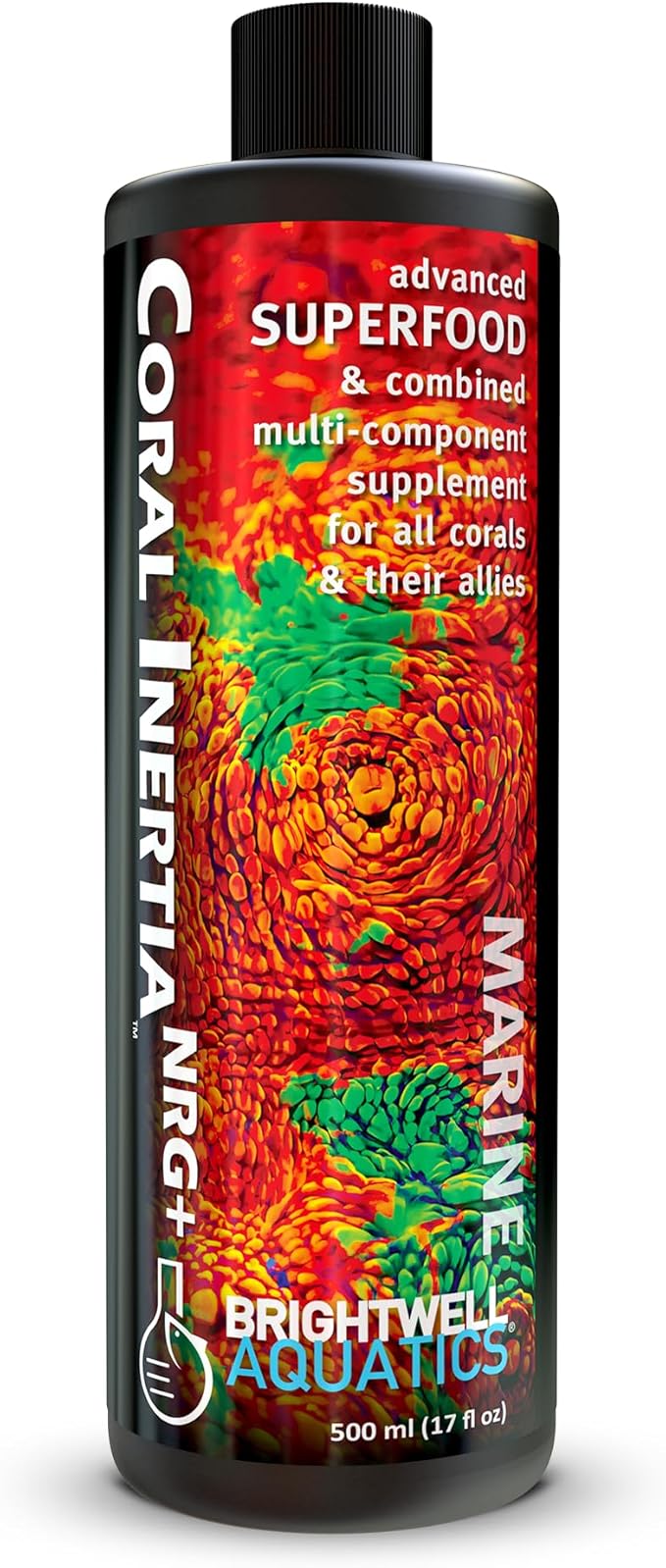 Brightwell Aquatics Coral Inertia NRG+ - All in One Coral Super Food and Multi Nutrient Supplement for All Corals and Their Allies - Aquarium Water Treatments, 500 ml